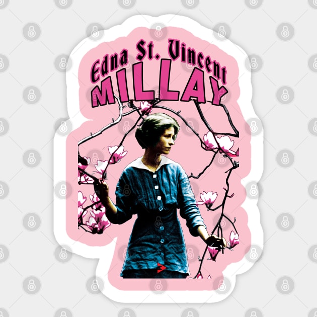 Edna St. Vincent Millay - Renascence Sticker by Exile Kings 